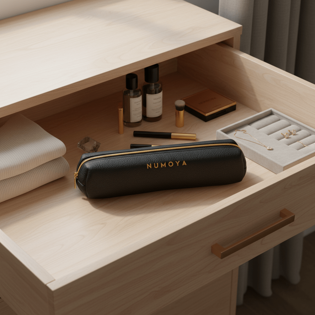 Black Leather Pouch for GoBrush