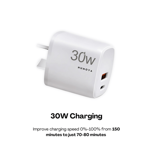 High Power Charger 30W - Increase Charging Speeds